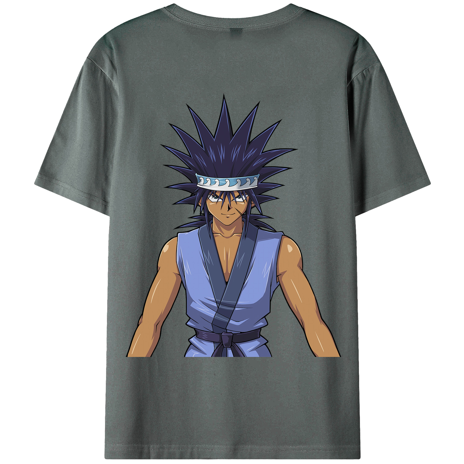 （画像用） 遊☆戯☆王 Yu-Gi-Oh! 綿100％ メンズ半袖Tシャツ（バックプリント） 通気性